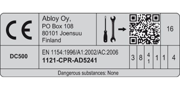 Дверной доводчик Abloy DC500 EN 1-4, BC