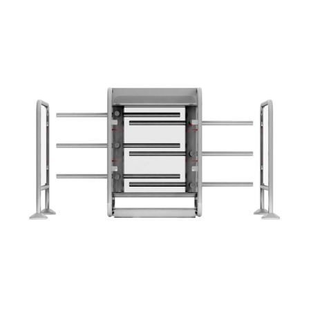 Двухпроходный роторный четырехлопастной полуростовой турникет Gotschlich Vario 1100 D-90 (6VAR11D4A)