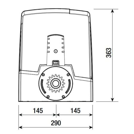 Скоростной привод 24 В Came BXV04AGF для откатных ворот до 400 кг