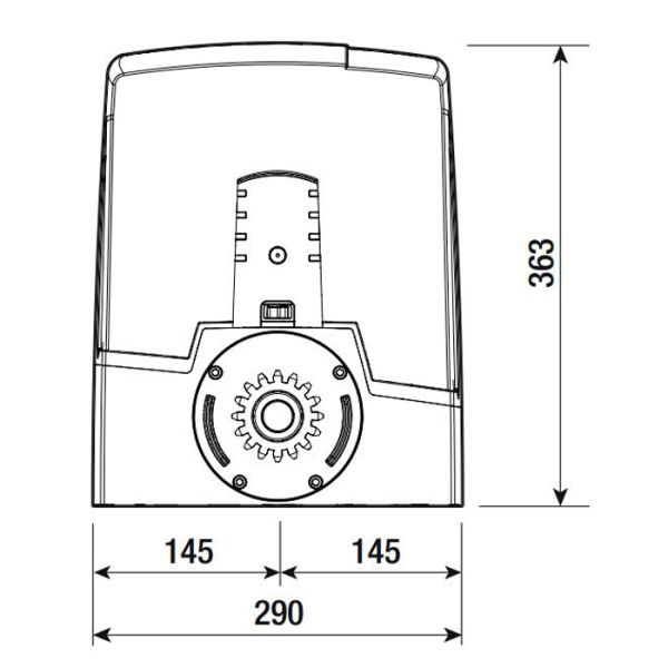 Скоростной привод 24 В Came BXV04AGF для откатных ворот до 400 кг