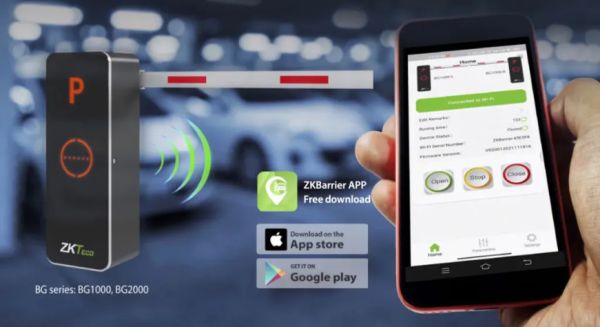 Комплект автоматического шлагбаума ZKTeco BG1045L Wi-Fi с телескопической стрелой 4,5 метра