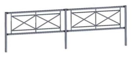 Столб промежуточный с кронштейном ОБ-02.40 для пешеходных ограждений Ирбис ОБ