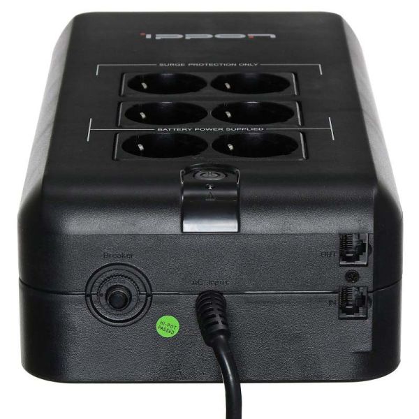 Источник бесперебойного питания IPPON Back Verso 800, 800ВA Источник бесперебойного питания IPPON Back Verso 800, 800ВA