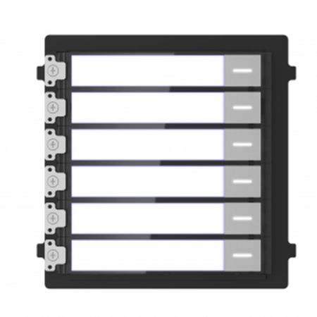 Модуль на 6 абонентов с подсветкой Hikvision DS-KD-KK для вызывной панели