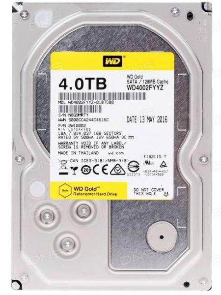 Жесткий диск Western Digital Gold WD4002FYYZ 4 ТБ