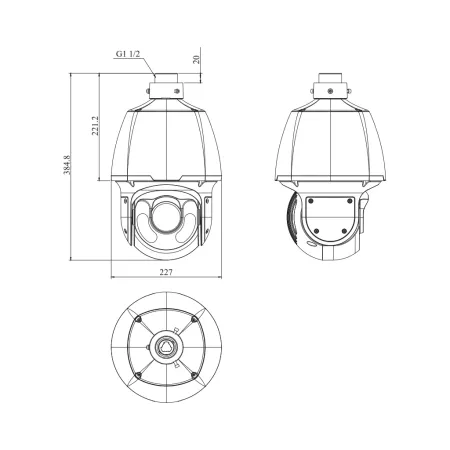 PTZ-видеокамера 4Мп RVi-2NCZ44533 (4.5-148.5) скоростная поворотная с обогревателем