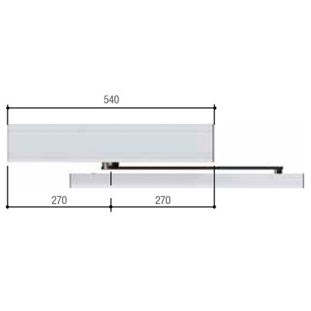 Привод Came FLUO-SW3 Spring, короб 540 мм, вес створки до 300 кг (818SW-0140)