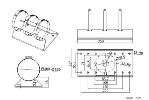 Кронштейн для видеокамер HikVision DS-1275ZJ-BJH-600