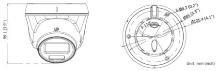 Уличная купольная IP-камера 4Мп HiWatch DS-I453L (4 мм) с технологией ColorVu