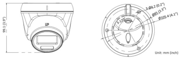 Уличная купольная IP-камера 4Мп HiWatch DS-I453L (4 мм) с технологией ColorVu