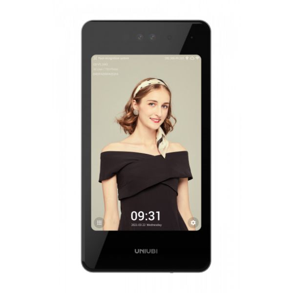 Биометрический терминал распознавания лиц и отпечатков Uface 8 Pro FP, настенный