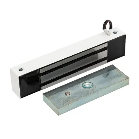 Электромагнитный замок AccordTec ML-180K с уголком, белый