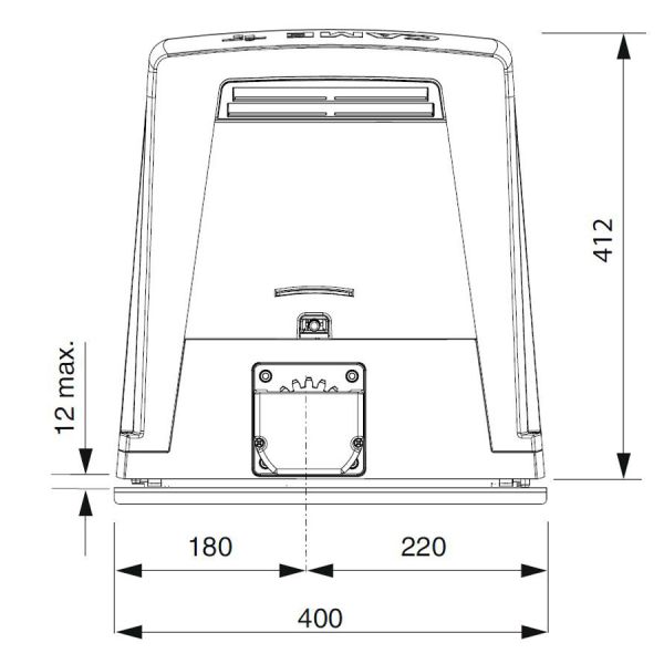 Привод 36 В Came BKV15AGE PLUS для откатных ворот до 1500 кг Привод 36 В Came BKV15AGE PLUS для откатных ворот до 1500 кг