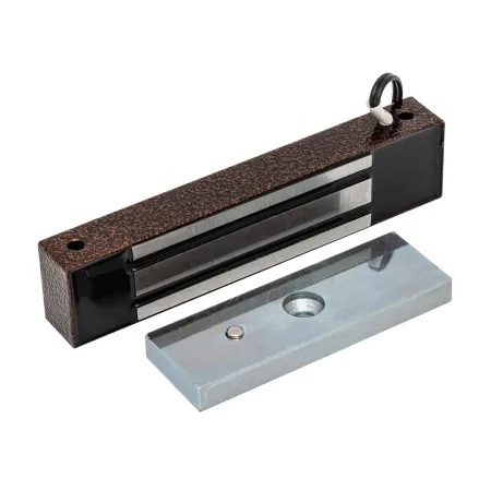 Электромагнитный замок AccordTec ML-180KB с уголком, коричневый