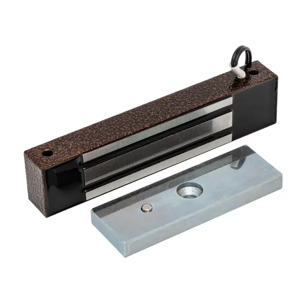 Электромагнитный замок AccordTec ML-180KB с уголком, коричневый