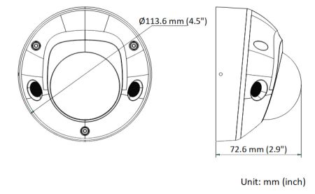 Миникупольная IP-видеокамера 8Мп HikVision DS-2CD2583G2-IS (2.8 мм), черная, с технологией AcuSense