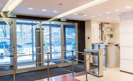 Турникет-трипод тумбовый PERCo-TTD-03.2S из нержавеющей стали (с планками Антипаника)