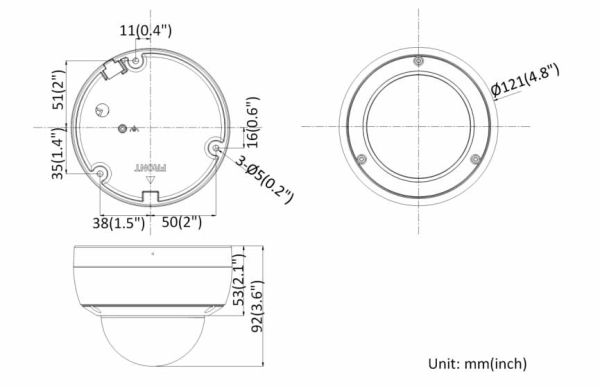 Антивандальная IP-видеокамера 2Мп HikVision DS-2CD2123G0-IU (2.8 мм) с микрофоном