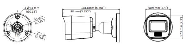 Уличная HD-TVI видеокамера HiWatch DS-T200A(B) (3.6 мм) с EXIR-подсветкой до 30 м и микрофоном Уличная HD-TVI видеокамера HiWatch DS-T200A(B) (3.6 мм) с EXIR-подсветкой до 30 м и микрофоном