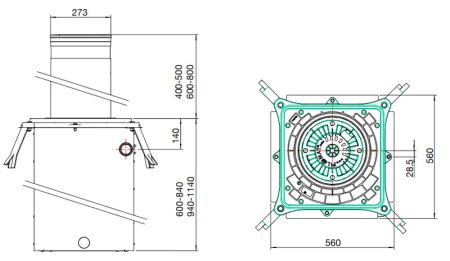 Гидравлический противотаранный боллард Pilomat 275/P 600 A Гидравлический противотаранный боллард Pilomat 275/P 600 A