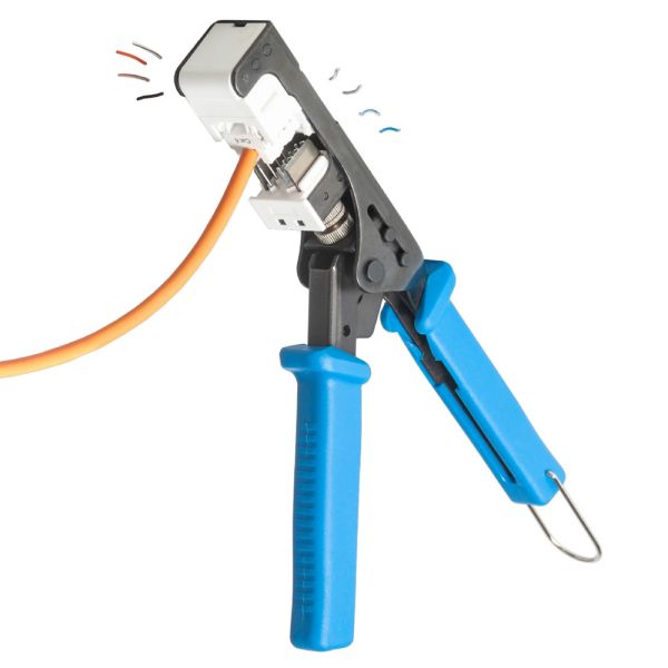 Модуль коммутационный ЛЮ-МКС-6.8К25, тип Keystone 180°, UTP, кат.6, синий