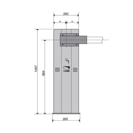 Тумба шлагбаума Came G4000_DX, правосторонняя