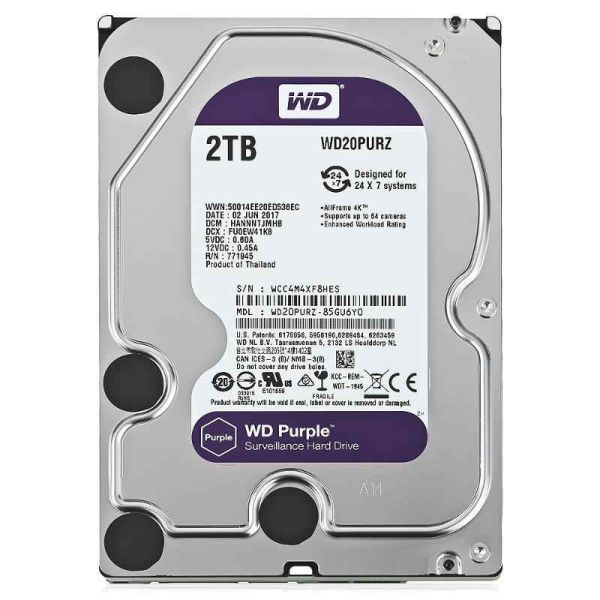 Жесткий диск 2ТБ Western Digital Purple WD20PURZ