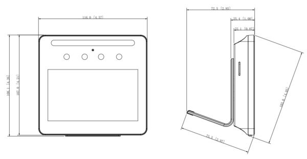 Биометрический терминал доступа AI Dahua DHI-ASI3213G-MW с распознаванием лиц