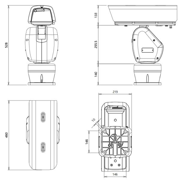 IP-камера на поворотной платформе 2Мп Wisenet TNU-6321 с 32х кратным зумом