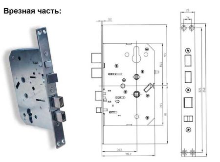 Электронный замок биометрический Solity GP-3000BK Black по отпечатку пальца, трехригельный