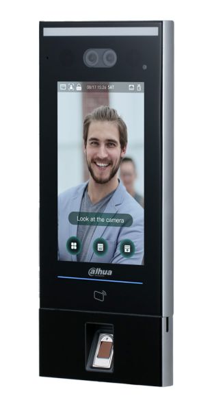 Биометрический терминал доступа AI Dahua DHI-ASI7214X с распознаванием лиц, отпечатков и УРВ