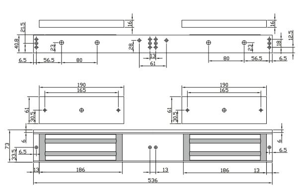 Электромагнитный замок dormakaba EM Premium EM 5300-2 GL AH