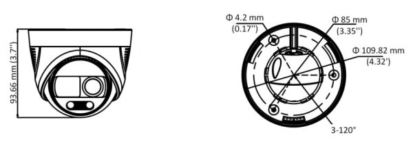 Уличная купольная HD-TVI видеокамера 2Мп HikVision ColorVu DS-2CE72DFT-PIRXOF (6 мм) с сиреной, строблампой и PIR-датчиком