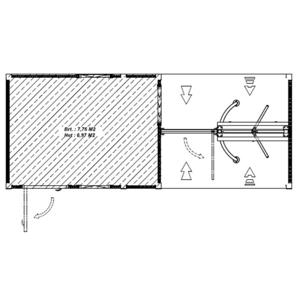 Мобильный бокс с офисом Came Ozak Container 6M B (PSGC6MB)