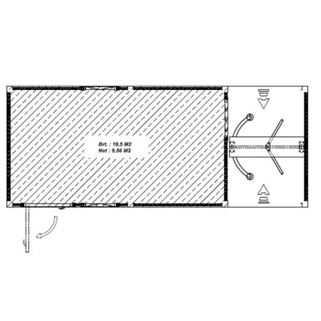 Мобильный бокс с офисом Came Ozak Container 6M A (PSGC6MA)