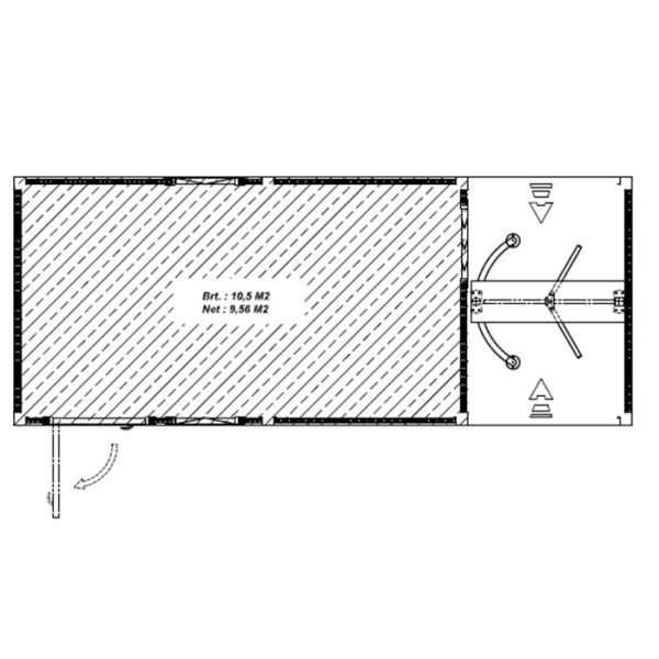 Мобильный бокс с офисом Came Ozak Container 6M A (PSGC6MA)
