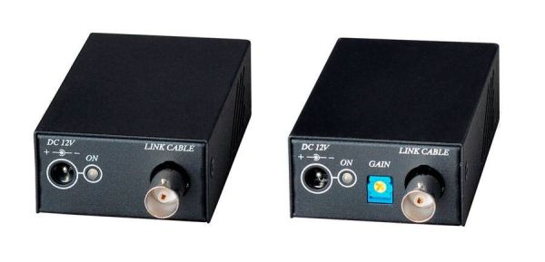 Комплект приемопередатчиков видео и аудиосигналов SC&T CHB001HM по коаксиальному кабелю