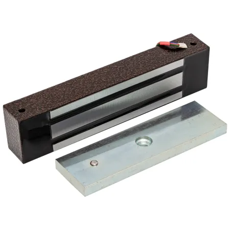 Электромагнитный замок AccordTec ML-400 KB-2 с уголком, коричневый