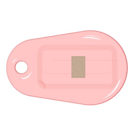 Бесконтактный RFID-брелок SMARTTAG Caramel Temic T5557, перезаписываемый, прозрачный