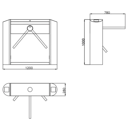 Турникет-трипод тумбовый Avix AV.TT.6371X-M моторизованный