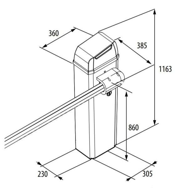 Тумба шлагбаума FAAC B614, 24 В