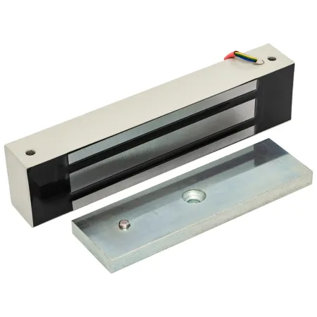 Электромагнитный замок AccordTec ML-400 K-2 с уголком, серый