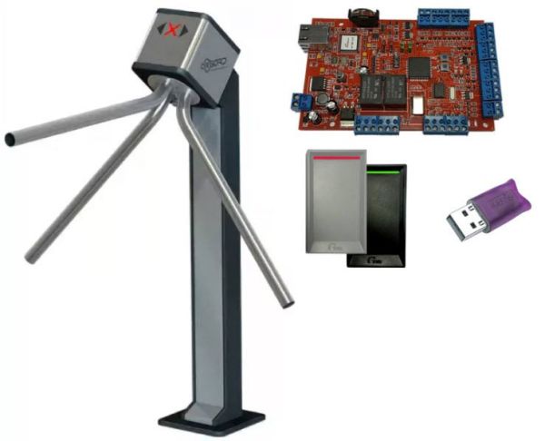 Электронная проходная Gate C-03 на базе турникета Oxgard Cube C-03 (с планками Антипаника)