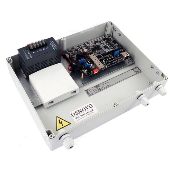 Уличный медиаконвертер Gigabit Ethernet OMC-1000-11HX/W с поддержкой PoE