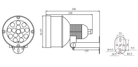 ИК-подсветка RVi-1IRL-8T уличная, 180 м