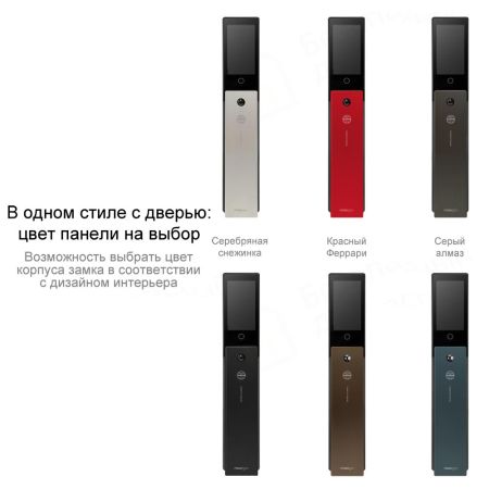 Электронный биометрический замок Moorgen T5+, 7-ми ригельный, кристаллы Сваровски, видеоглазок, Face-ID, Wi-Fi Электронный биометрический замок Moorgen T5+, 7-ми ригельный, кристаллы Сваровски, видеоглазок, Face-ID, Wi-Fi