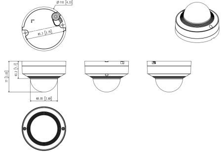 Антивандальная сетевая IP-видеокамера 8Мп Wisenet QNV-C9011R (3 мм) с искусственным интеллектом