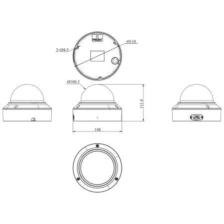 IP-видеокамера 5Мп RVi-2NCD5459 (2.7-13.5) white моторизованная с микрофоном