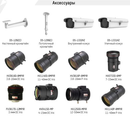 Интеллектуальная IP-видеокамера 4Мп HikVision DS-2CD5046G0-AP (без объектива)