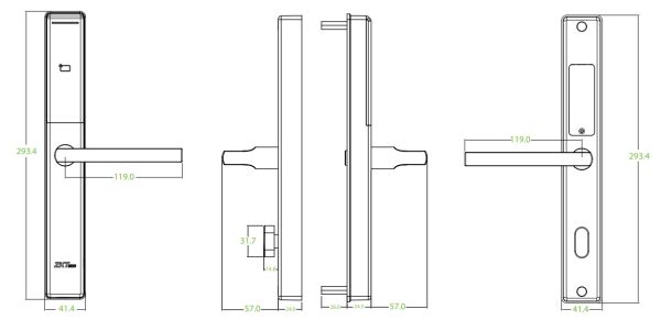 Беспроводной замок для гостиниц ZKTeco ZL600 с RFID считывателем Mifare